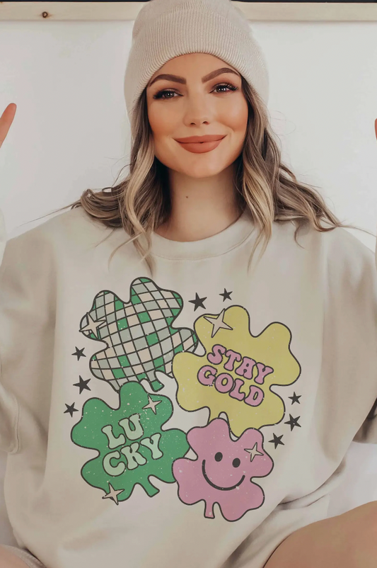 Lucky Clover Crewneck - Junior's