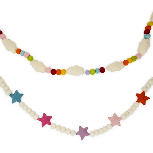 Happy and Bright Wool Felt Garland