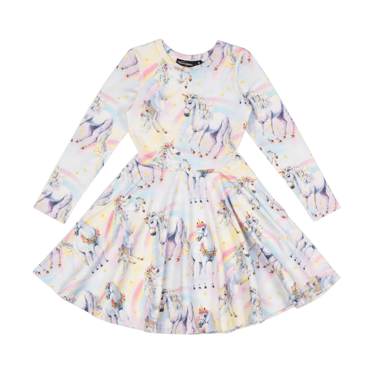 Sorbet Unicorn Long Sleeve Dress (2)