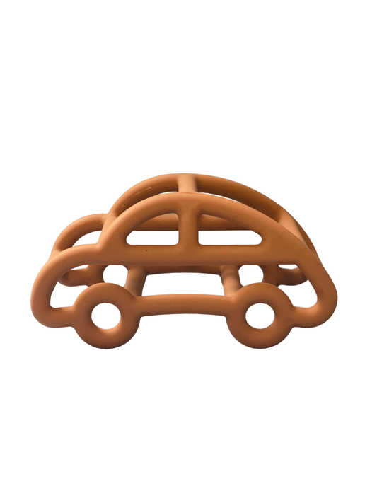 3D Silicone Car Teether | Rust