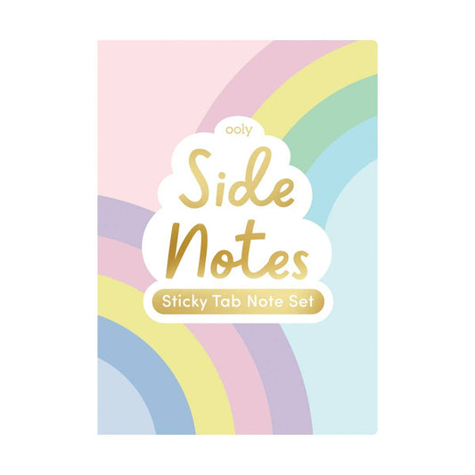 Side Notes Sticky Tab Note Pad - Pastel Rainbows (1 Set)