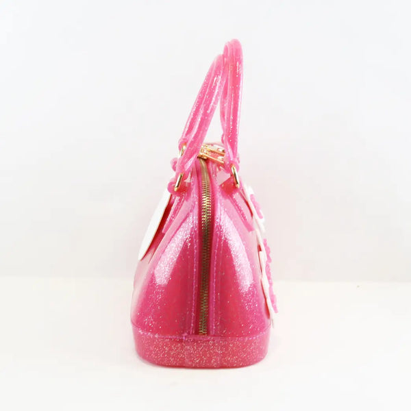 Floral Jelly Bowling Bag | Fuchsia