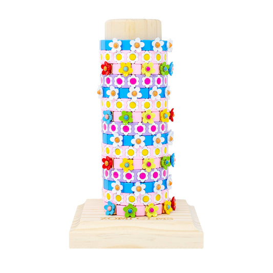 Daisy Flowers Tile Bracelet Tower | Assorted