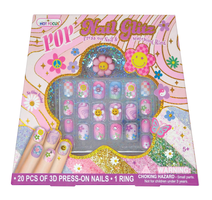 Pop Nail Glitz | Groovy Flower