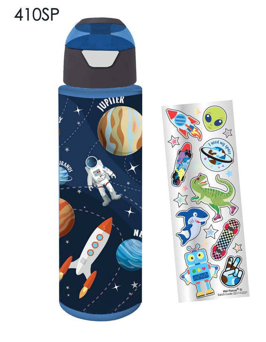 H2O Bottle with Stickers | Space