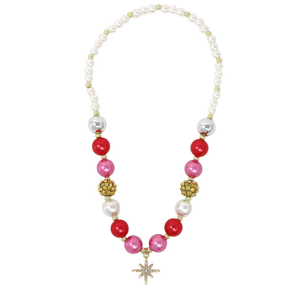 Christmas Necklace and Bracelet Set with Sparkly Star Charm