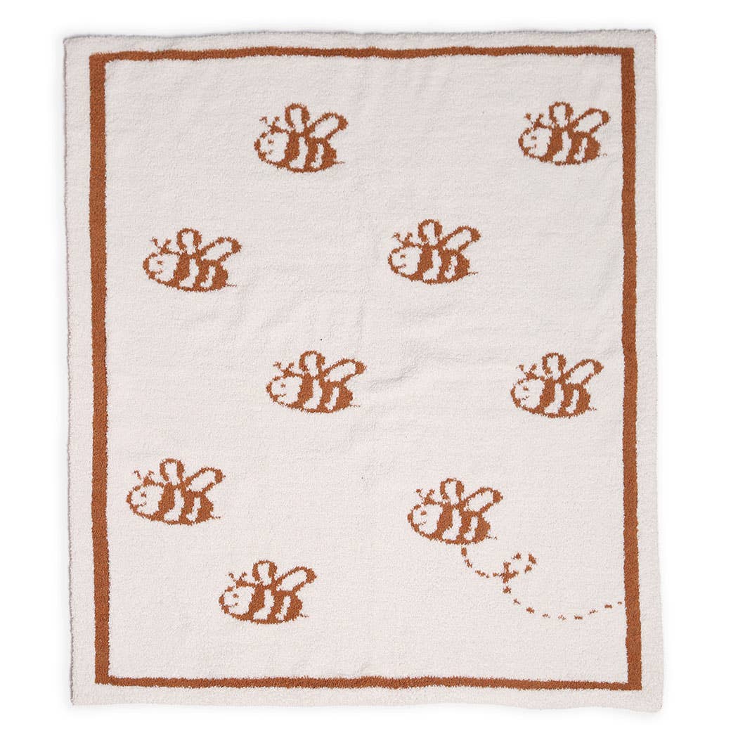 Print Kids Luxury Soft Throw Blanket | Bees