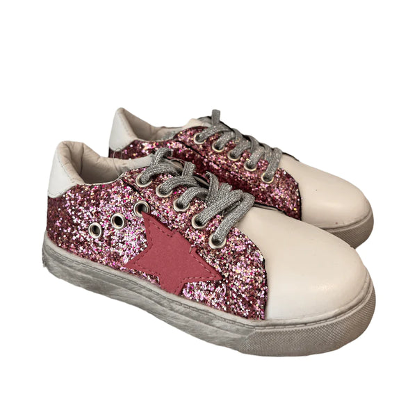 Pink Glitter Star Sneakers