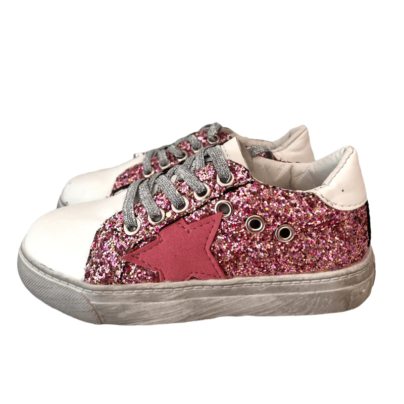 Pink Glitter Star Sneakers