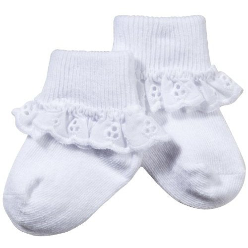 Jefferies Socks White Eyelet Socks