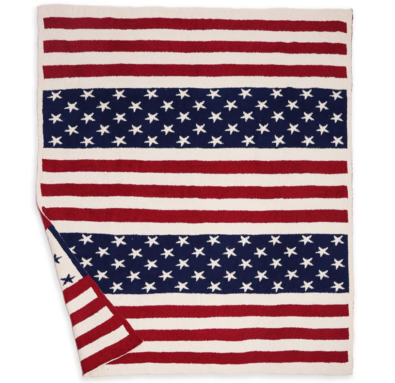 American Flag Print Throw