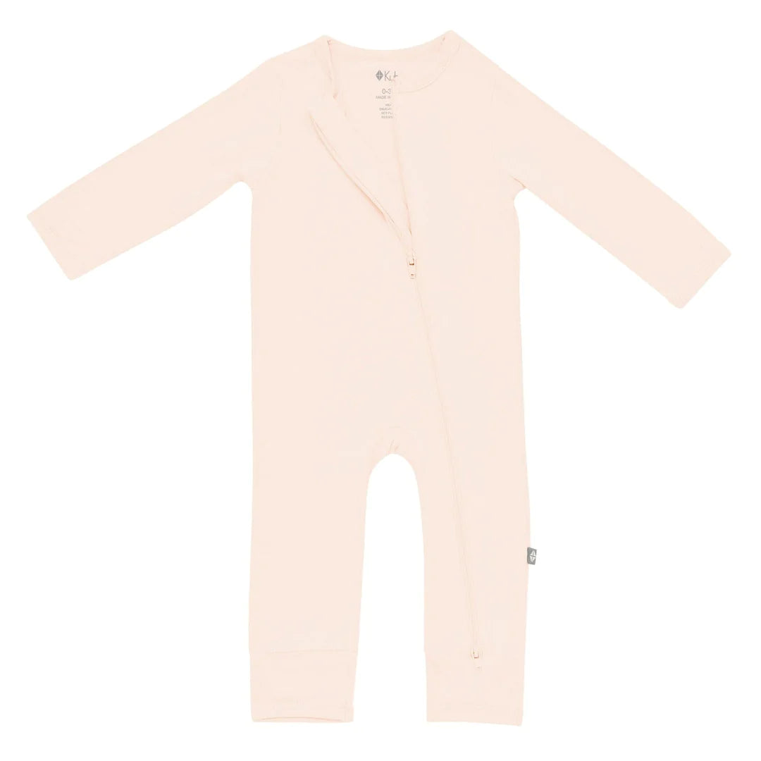 Kyte Baby Zippered Bamboo Romper, Porcelain – Magpies Nashville