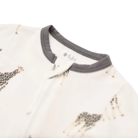 Kyte Baby Zippered Bamboo Footie | Giraffe