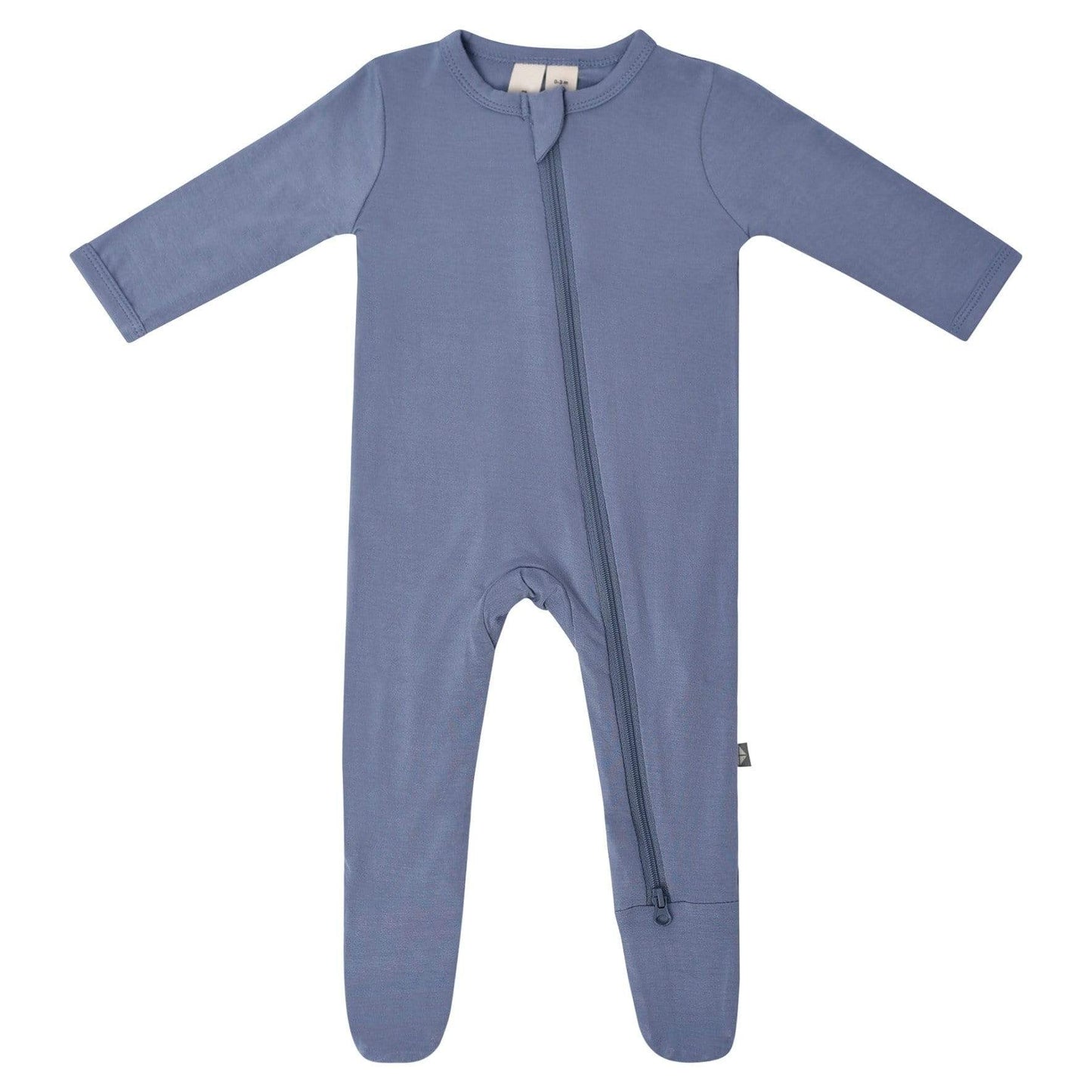 Kyte Baby Zippered Bamboo Footie | Slate