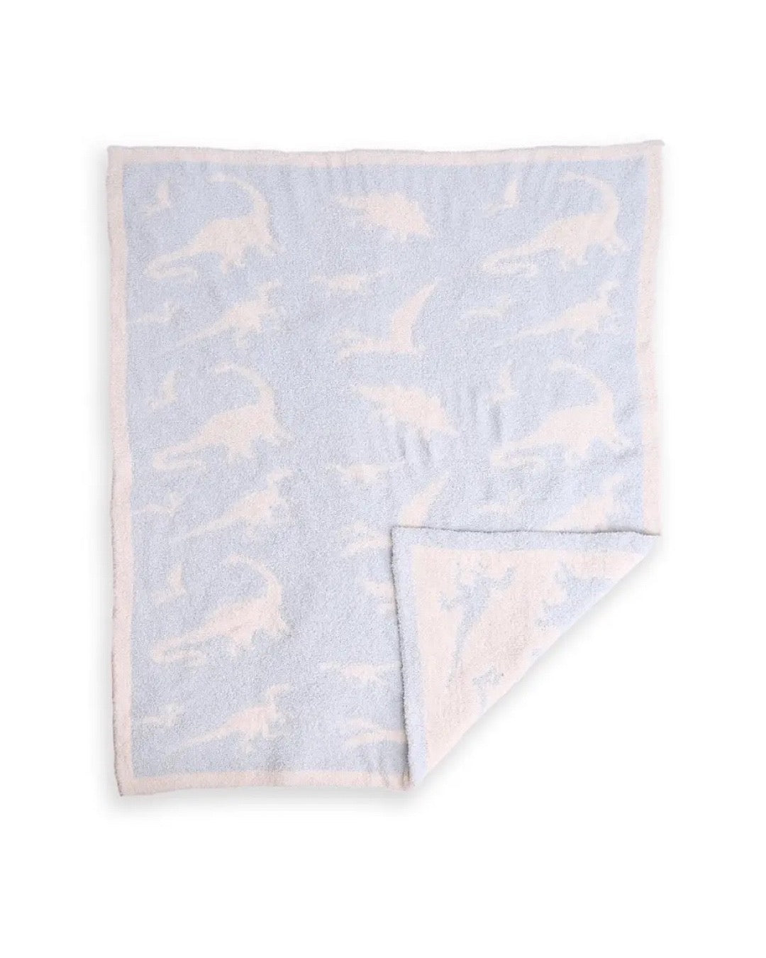Dinosaur Print Kid's Luxury Soft Throw Blanket - Blue