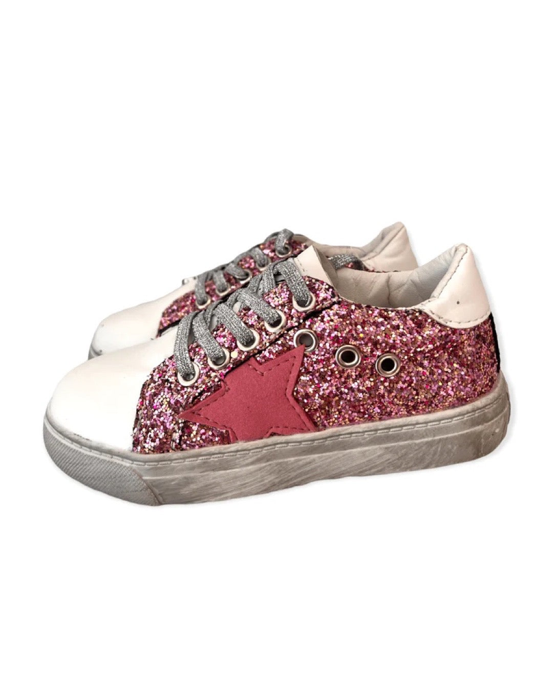 Pink Glitter Star Sneakers