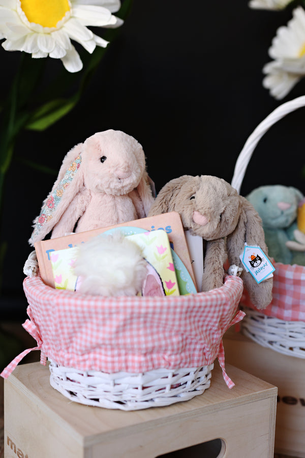 Plaid Collapsible Handle Easter Basket (Personalization Included)