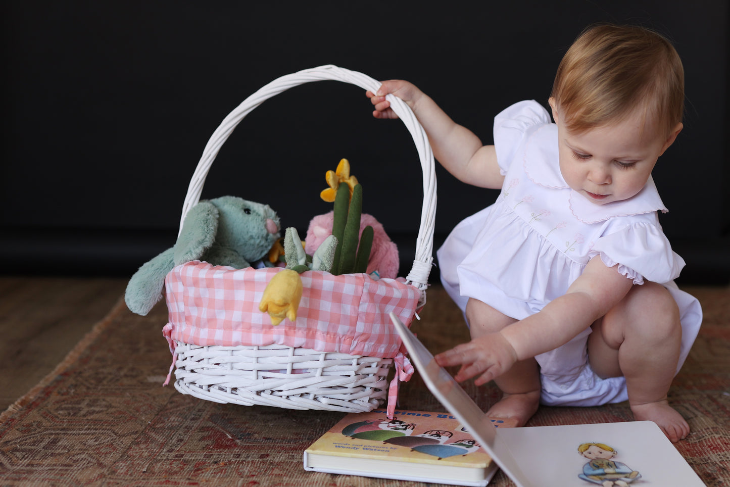 Willow Large Gingham Easter Basket (Includes Personalization)